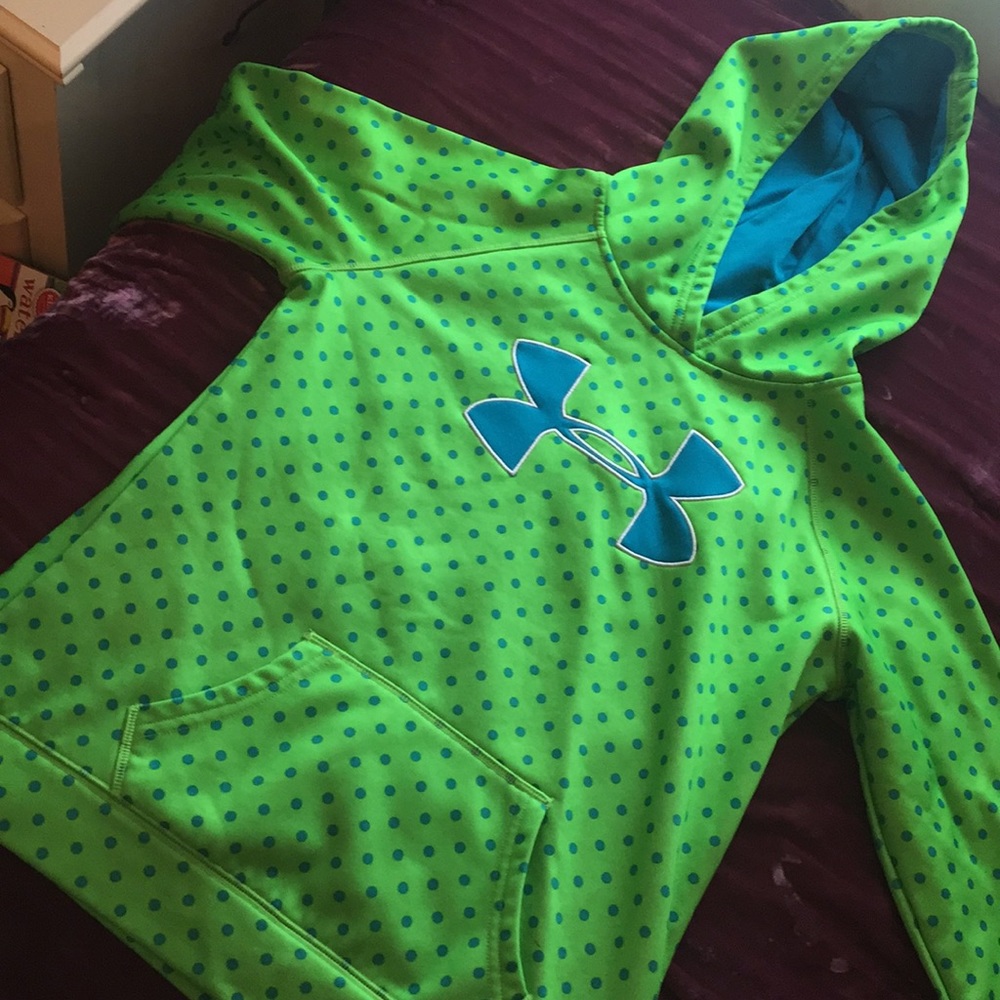 Green polka dot Under Armour hoodie